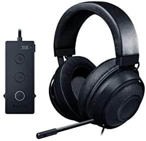 Razer Kraken Tournament Edition THX 7.1 Surround Sound Gaming Headset: Retractable Noise Cancelling Mic – USB DAC –  For PC, PS4, PS5, Nintendo Switch, Xbox One, Xbox Series X & S, Mobile – Black