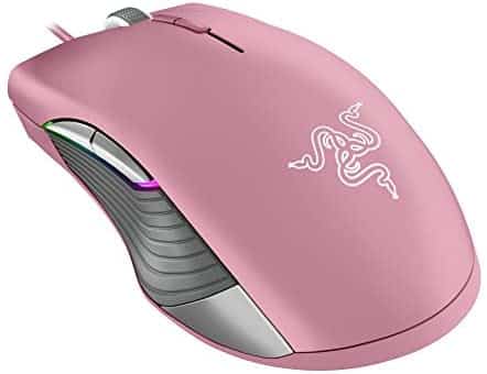 Razer Lancehead TE Ambidextrous Gaming Mouse: 16,000 DPI Optical Sensor – Chroma RGB Lighting – 8 Programmable Buttons – Mechanical Switches – Quartz Pink