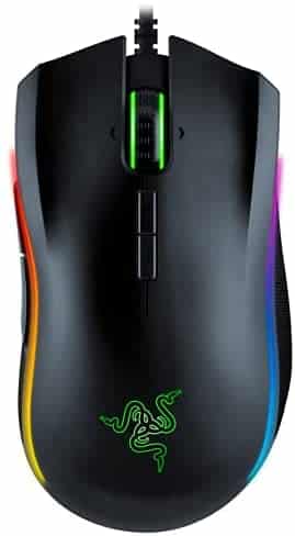 Razer Mamba Elite Wired Gaming Mouse: 16,000 DPI Optical Sensor – Chroma RGB Lighting – 9 Programmable Buttons – Mechanical Switches