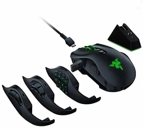 Razer Naga Pro Gaming Mouse + Free Mouse Charging Dock Chroma Gaming Mouse Bundle
