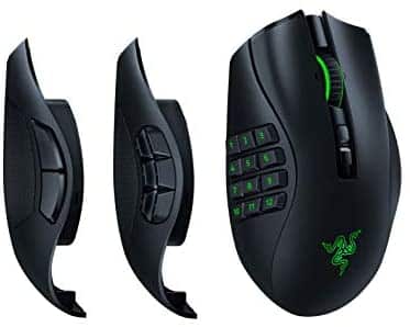 Razer Naga Pro Wireless Gaming Mouse: Interchangeable Side Plate w/ 2, 6, 12 Button Configurations – Focus+ 20K DPI Optical Sensor – Fastest Gaming Mouse Switch – Chroma RGB Lighting