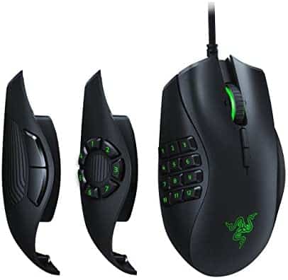 Razer Naga Trinity – Chroma Gaming Mouse Interchangeable Side Plates – Up to 19 Programmable buttons (Renewed)