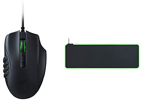 Razer Naga X Wired MMO Gaming Mouse + Goliathus Extended Chroma Gaming Mousepad Bundle
