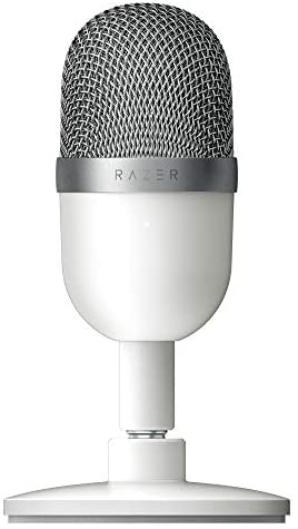 Razer Seiren Mini USB Streaming Microphone: Precise Supercardioid Pickup Pattern – Professional Recording Quality – Ultra-Compact Build – Heavy-Duty Tilting Stand – Shock Resistant – Mercury White