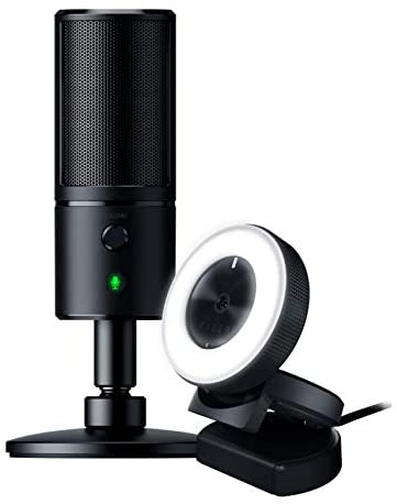 Razer Seiren X USB Streaming Microphone and Razer Kiyo Streaming Webcam