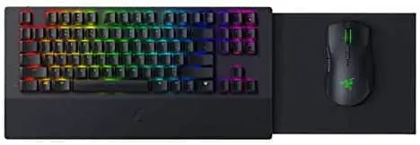 Razer Turret Wireless Mechanical Gaming Keyboard & Mouse Combo for PC & Xbox One: Chroma RGB/Dynamic Lighting – Retractable Magnetic Mouse Mat – 40hr Battery (Renewed)