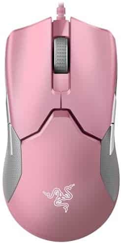 Razer Viper Ultralight Ambidextrous Wired Gaming Mouse: 2nd Gen Razer Optical Mouse Switches – 16K DPI Optical Sensor – Chroma RGB Lighting – 8 Programmable Buttons – Drag-Free Cord – Quartz Pink