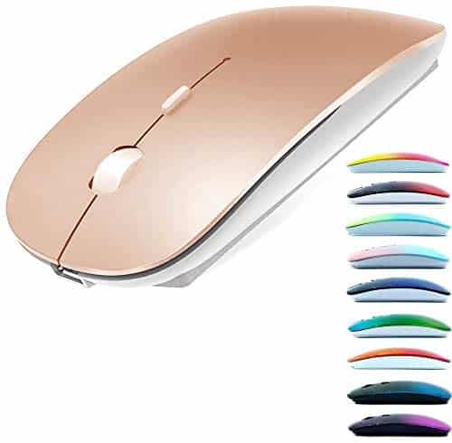 Rechargeable Bluetooth Mouse for MacBook pro/MacBook air/iPad/Laptop/iMac, Wireless Mouse for MacBook pro MacBook Air/iMac/Laptop/Notebook/pc (Bluetooth Mouse/Rose Gold)