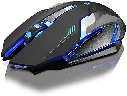 Rechargeable Wireless Mouse Gaming Silent USB Mice 1600 Dpi Built-in Battery for PC Laptop Computer Noiseless