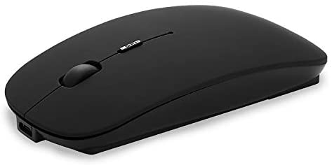 Rechargeable Wireless Mouse,3 Adjustable DPI ，Less Noise,2.4G Slim Silent Click Wireless Optical Mice, Portable Mobile Wireless Mouse for Notebook, PC, Laptop, Computer, (Black)
