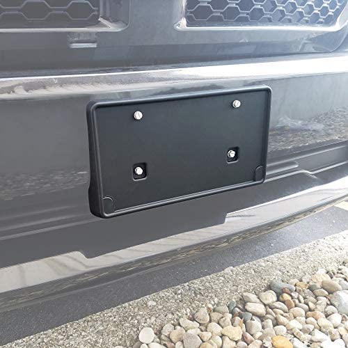 Red Hound Auto Front License Plate Bumper Mounting Bracket Black Compatible with Dodge Ram 1500 2013 2014 2015 2016 2017 2018 Frame Holder