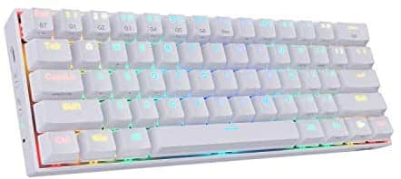 Redragon K530 Draconic 60% Compact RGB Wireless Mechanical Keyboard, 61 Keys TKL Designed 5.0 Bluetooth Gaming Keyboard with Blue Switches and 16.8 Million RGB Lighting for PC, Laptop, Cell Phone