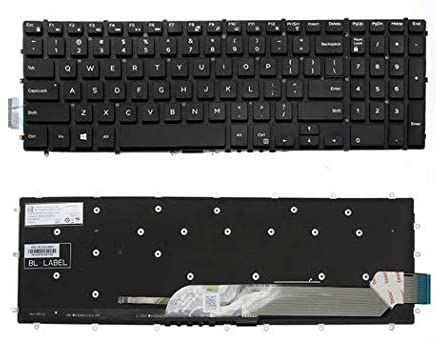 Replacement Laptop Backlit Keyboard Without Frame for Dell Gaming G3-3579 3779 G5 5587 G7 7588, US Layout Black Color