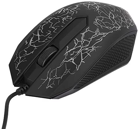 Richer-R USB Wired Gaming Mouse,2000DPI Optical Mouse,Wired Professional Gaming Mouse Mice for LOL Colorful Backlight Computer Mice A30(Black)