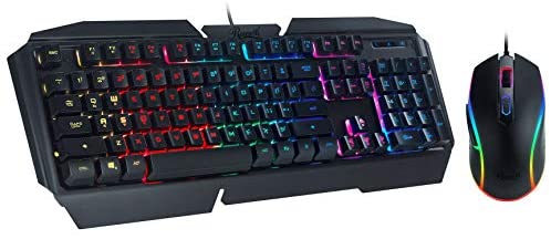 Rosewill Fusion C31 Rainbow RGB Backlit LED Gaming Mechanical Switch Feel Keyboard W/9 Lighting Effects, Adjustable 3200 DPI Gaming Mouse – PC Gamer Combo