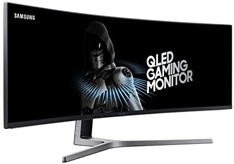 SAMSUNG 49-Inch CHG90 144Hz Curved Gaming Monitor (LC49HG90DMNXZA) – Super Ultrawide Screen QLED Computer Monitor, 3840 x 1080p Resolution, 1ms Response, FreeSync 2 with HDR,Black