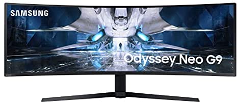 SAMSUNG 49 inch Gaming Monitor, Ultrawide Curved Monitor, 240hz 1ms, Quantum Mini LED, G-Sync, Monitor Adjustable Height, HDR 2000, Odyssey Neo G9, G95NA (LS49AG952NNXZA)