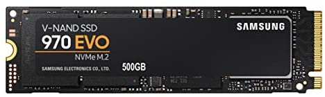 SAMSUNG (MZ-V7E500BW) 970 EVO SSD 500GB – M.2 NVMe Interface Internal Solid State Drive with V-NAND Technology, Black/Red