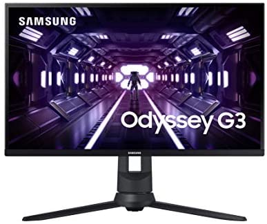 SAMSUNG Odyssey G3 Series 24-Inch FHD 1080p Gaming Monitor, 144Hz, 1ms, 3-Sided Border-Less, VESA Compatible, Height Adjustable Stand, FreeSync Premium (LF24G35TFWNXZA)