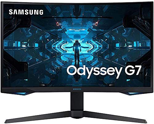SAMSUNG Odyssey G7 Series 32-Inch WQHD (2560×1440) Gaming Monitor, 240Hz, Curved, 1ms, HDMI, G-Sync, FreeSync Premium Pro (LC32G75TQSNXZA)
