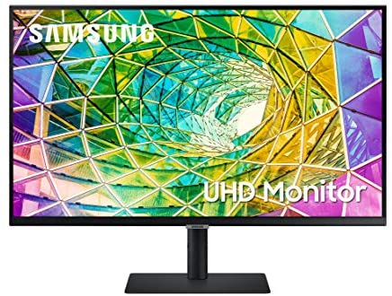 SAMSUNG S80A Series 32-Inch 4K UHD (3840×2160) Computer Monitor, HDMI, USB Hub, HDR10 (1 Billion Colors), Height Adjustable Stand, TUV-Certified Intelligent Eye Care (LS32A804NMNXGO)