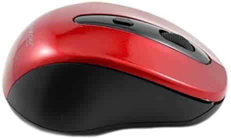 SANOXY 2.4G Wireless Ergonomic Basic Optical Precise Mouse for Computer/Laptop-1000 DPI High Resolution Computer Mouse (RED & Black)