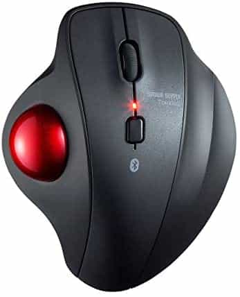 SANWA Bluetooth Ergonomic Trackball Mouse, Optical Vertical Rollerball Mice, Silent Buttons, 600/800/1200/1600 Adjustable DPI, Compatible with MacBook, Windows, macOS, iPad, Android, iOS, Chrome OS