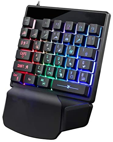 SH-RuiDu Wired Gaming Keypad with RGB Backlight 35 Keys One-Handed Keyboard