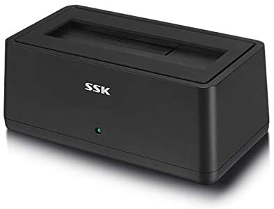 SSK USB 3.0 to SATA External Hard Drive Docking Station Enclosure Adapter for 2.5 & 3.5 Inch HDD SSD SATA, Super Speed up to 5Gbps, Support UASP no Drivers Needed(16TB Supports)