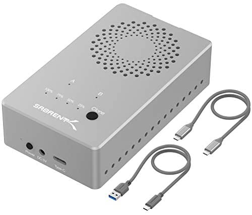 Sabrent Tool-Free USB Type-C Dual Docking Station for PCIe NVMe M.2 SSDs with Offline Cloning Function (EC-SSD2)