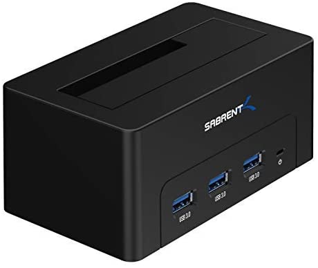 Sabrent USB 3.0 SATA/SSD 2.5″ HDD Docking Station with 3 USB Ports (DS-U301)