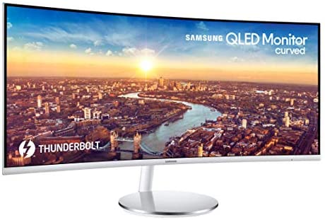 Samsung 34-Inch CJ791 Ultrawide Curved Gaming Monitor (LC34J791WTNXZA) – 100Hz Refresh, QLED Computer Monitor, 3440 x 1440p Resolution, 4ms Response, Stereo Speakers, White