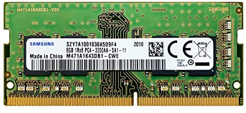 Samsung 8GB DDR4 3200MHz SODIMM PC4-25600 CL22 1Rx8 1.2V 260-Pin SO-DIMM Laptop Notebook RAM Memory Module M471A1K43DB1-CWE