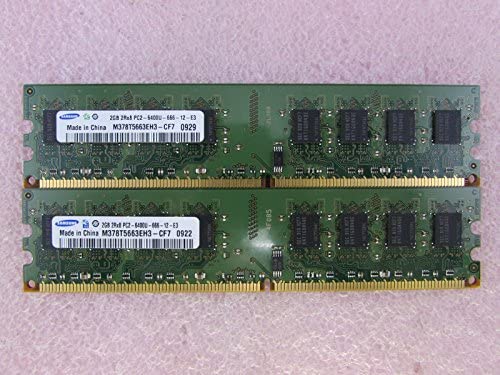 Samsung M378T5663EH3-CF7 4GB 2 x 2GB PC2-6400U DDR2 800 NonECC Unbuff Memory Kit