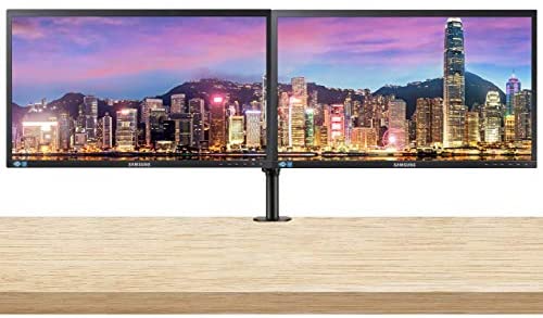 Samsung SE450 Series S27E450D 27 Inch 1080p Full HD LED-Backlit LCD Business 2-Pack Monitor Bundle with VGA, DVI, DisplayPort, USB, and Desk Mount Clamp Dual Monitor Stand