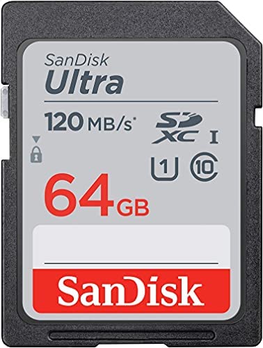SanDisk 64GB Ultra SDXC UHS-I Memory Card – 120MB/s, C10, U1, Full HD, SD Card – SDSDUN4-064G-GN6IN