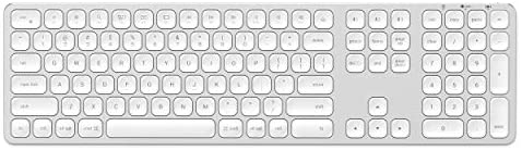 Satechi Aluminum Bluetooth Keyboard with Numeric Keypad – Compatible with iMac Pro/iMac, 2020/2018 Mac Mini, 2019 MacBook Pro, 2020 iPad Pro, 2012 & Newer Mac Devices (English, Silver)