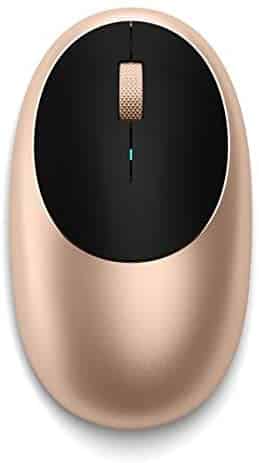 Satechi Aluminum M1 Bluetooth Wireless Mouse with Rechargeable Type-C Port – Compatible with Mac Mini, iMac Pro/iMac, MacBook Pro/Air, 2020/2018 iPad Pro, 2012 & Newer Mac Devices (Gold)