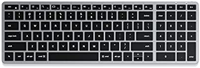 Satechi Slim X2 Bluetooth Backlit Keyboard with Numeric Keypad – Illuminated Keys & Multi-Device Sync – Compatible with 2021 iMac, 2020 MacBook Pro, 2021 iPad Pro, 2012 & Newer Mac Devices
