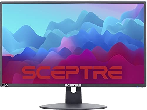 Sceptre 20″ 1600×900 75Hz Ultra Thin LED Monitor 2x HDMI VGA Built-in Speakers, Machine Black Wide Viewing Angle 170° (Horizontal) / 160° (Vertical)