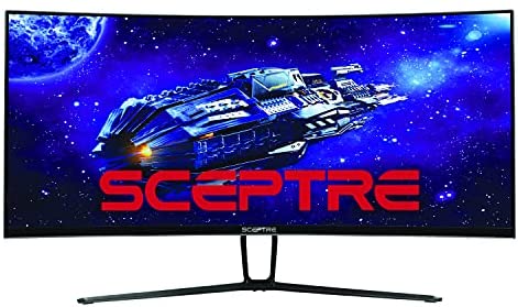Sceptre 35″ UltraWide Curved QHD Monitor 3440 x 1440p up to 120Hz HDR400 99% sRGB 300 Lux PIP PBP Build-in Speakers (C355B-QUN168)