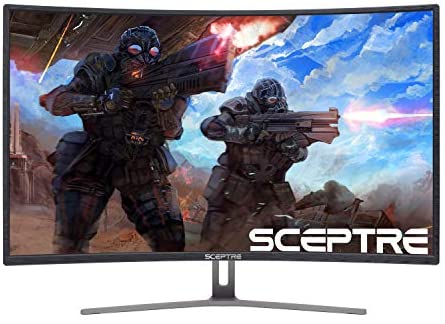 Sceptre C248B-144R 24-Inch Curved 144Hz Gaming Monitor AMD FreeSyncTM HDMI DisplayPort DVI, Metal Black 2018