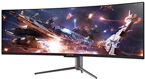 Sceptre Curved 49 inch (5120×1440) Dual QHD 32:9 Gaming Monitor up to 120Hz DisplayPort HDMI Build-in Speakers, Gunmetal Black 2021 (C505B-QSN168)