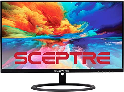 Sceptre IPS 24-Inch QHD LED Business Monitor 2560×1440 1440p DisplayPort HDMI 75Hz 300 Lux Build-in Speakers 2021 Black (E248W-QPT)