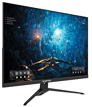 Sceptre IPS 27 inch Gaming LED Monitor up to 165Hz 144Hz 1ms DisplayPort HDMI, FreeSync FPS RTS Build-in Speakers Gunmetal Black 2021 (E275B-FPT165)