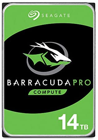Seagate BarraCuda Pro 14TB Internal Hard Drive Performance HDD – 3.5 Inch SATA 6 Gb/s 7200 RPM 256MB Cache for Computer Desktop PC, Data Recovery (ST14000DM001)