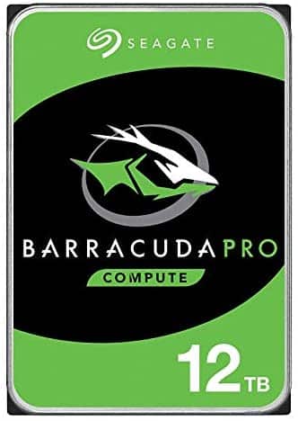 Seagate BarraCuda Pro Performance Internal Hard Drive SATA HDD 12TB 6GB/s 256MB Cache 3.5-Inch (ST12000DM0007)