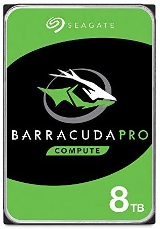 Seagate BarraCuda Pro Performance Internal Hard Drive SATA HDD 8TB 6GB/s 256MB Cache 3.5-Inch (ST8000DM0004)