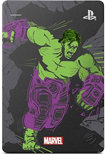 Seagate Game Drive for PS4 Marvel’s Avengers LE – Hulk 2TB External Hard Drive – USB 3.0, Metallic Gray, Officially Licensed Compatibility with PS4 (STGD2000105)