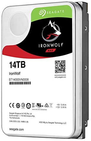 Seagate IronWolf 14TB NAS Internal Hard Drive HDD – 3.5 Inch SATA 6Gb/s 7200 RPM 256MB Cache for RAID Network Attached Storage (ST14000VN0008)